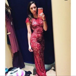 Windsor Red Lace Dress Size small